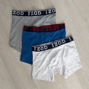 IZOD Men's Cotton Shorts 3-Pack - Gray, Blue, and White